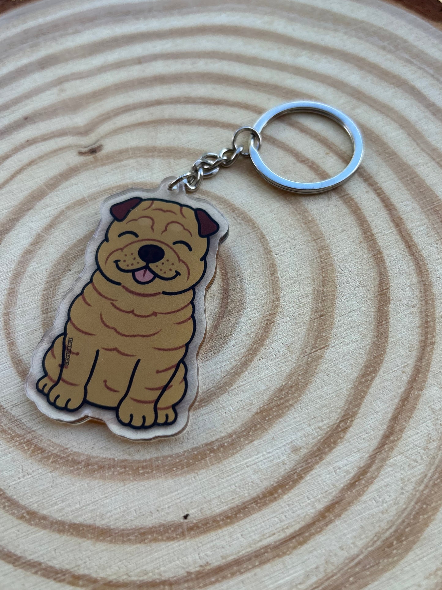 Shar Pei Keyring