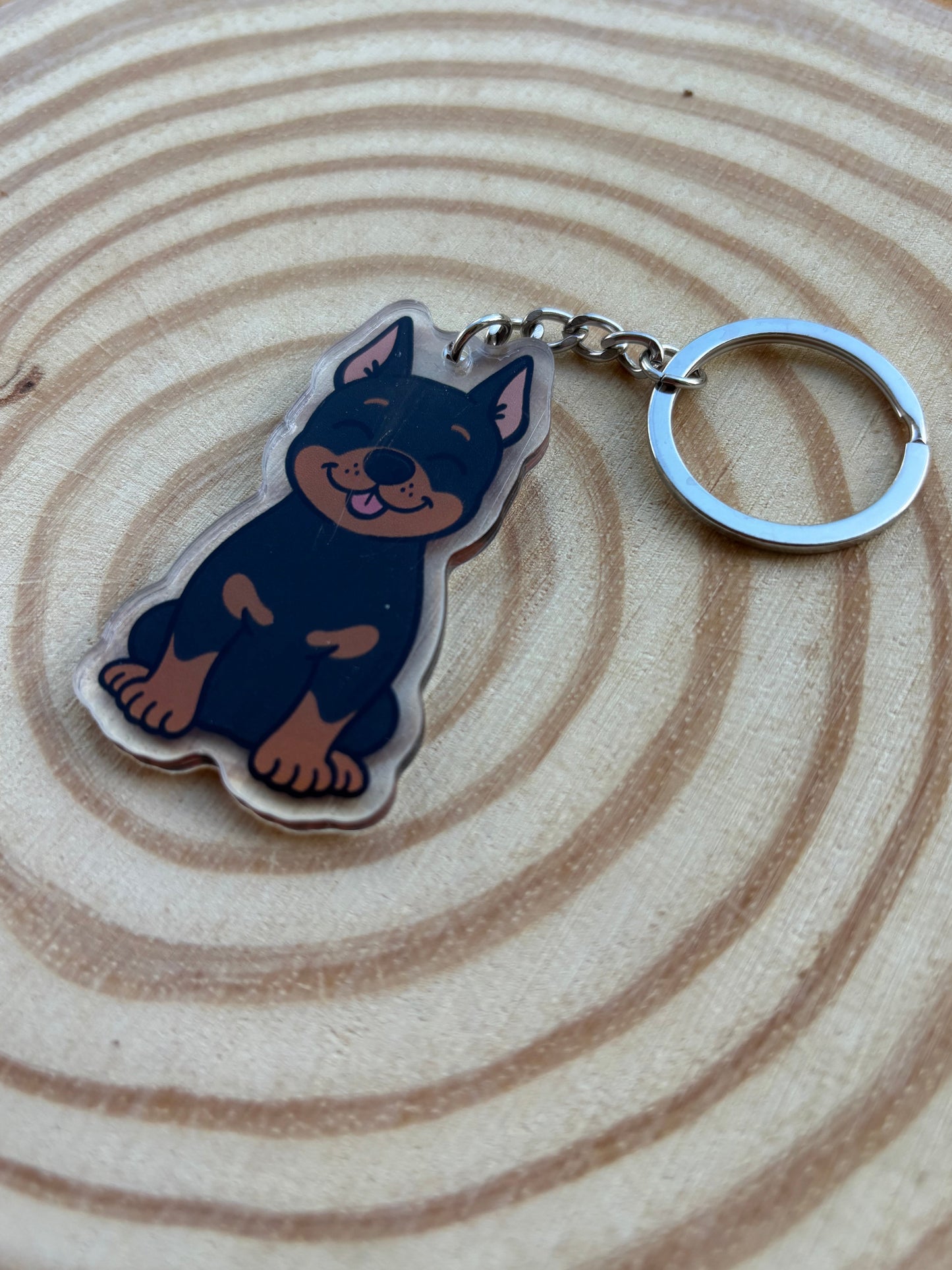 Doberman Keyring ￼