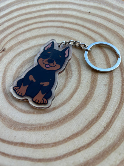 Doberman Keyring ￼