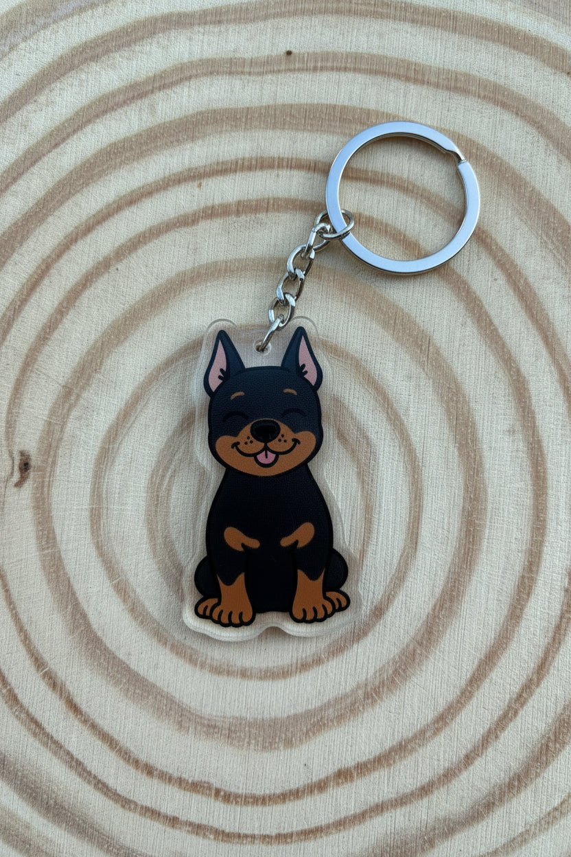 Doberman Keyring ￼