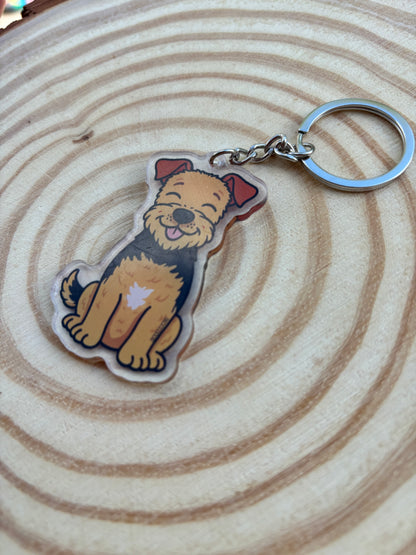 Airedale Terrier Keyring