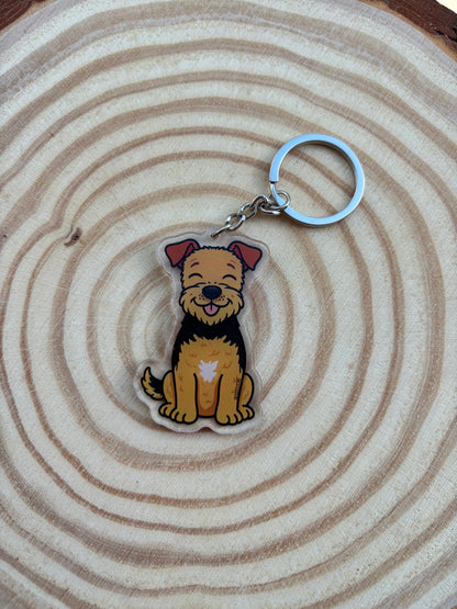 Airedale Terrier Keyring